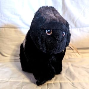 🔵 2 /$10Aurora Eco Nation Silver Back Gorilla Plush Stuffed Animal BNWT